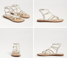 Sam Edelman Gwen Modern Ivory Leather Gladiator Sandal Womens US sizes 6-10/NIB