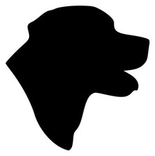 LABRADOR RETRIEVER Head Vinyl Decal Sticker - Dog Profile Silhouette Chocolate