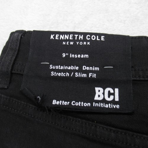 Kenneth Cole Denim Shorts Mens 30 Black Sustainable 9" Stretch 32x18 NEW - Picture 14 of 19