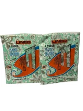 VTG Maytex Mills Plastic Draperies Hippie Gold Green Floral Lined Curtain Sets 2