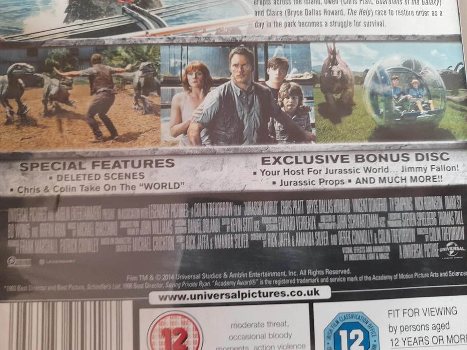 Jurassic World (DVD, 2015, 2 Disc Edition)- Special Features/Deleted Scenes - Image 3 of 4