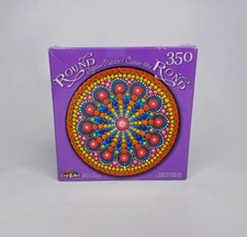 Jigsaw Puzzle 14" Round 350 Pieces Bright Rock Mandala CraZart