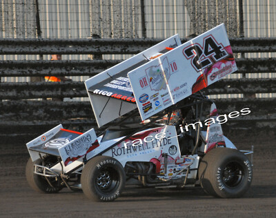 RICO ABREU #24 WoO SPRINT CAR (2024 KNOXVILLE NATIONALS) 8x10 GLOSSY PHOTO #9030