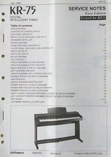 Roland KR-75 Digital Keyboard Original Service Manual Schematics Parts List Book