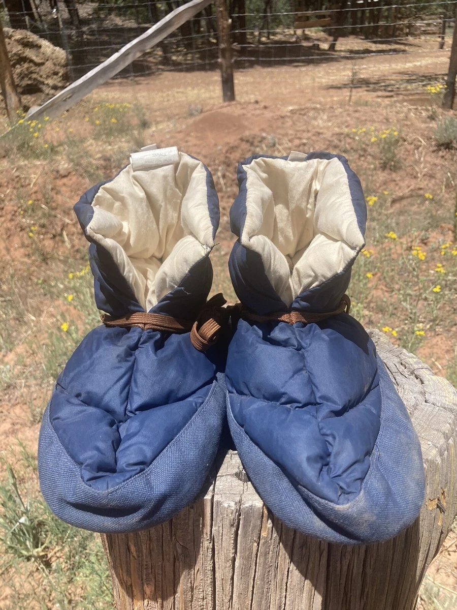 Vintage REI Outdoor Goose Down Booties Shoes Size Small Camping