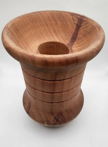 Rustic wood candle holder - Picture 2 of 12