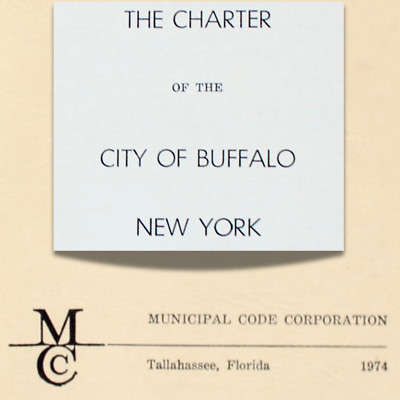 Buffalo NY Charter 1974 City Municipal Law Code Legal Ordinances Rust-Belt Legal