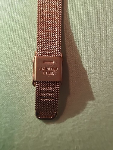 Obaku Denmark Flache Damenuhr Rose Gold mit band Watch V162LXVNMV Needs battery - Picture 19 of 22