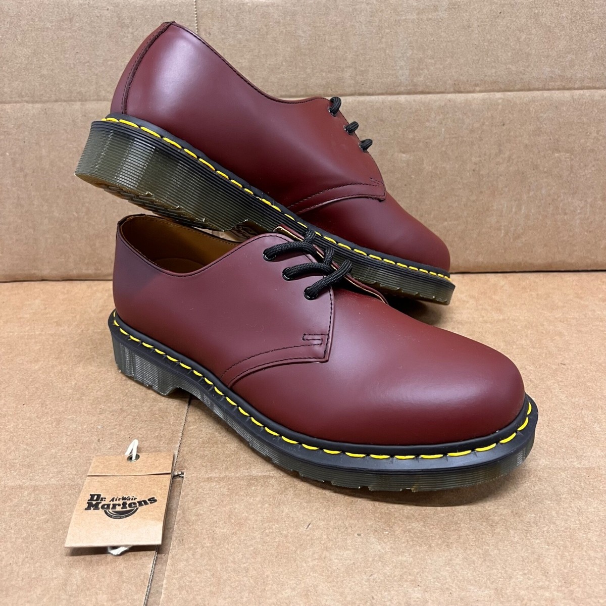 Dr. Martens 1461 3 Eye Leather Oxfords Cherry Red Smooth