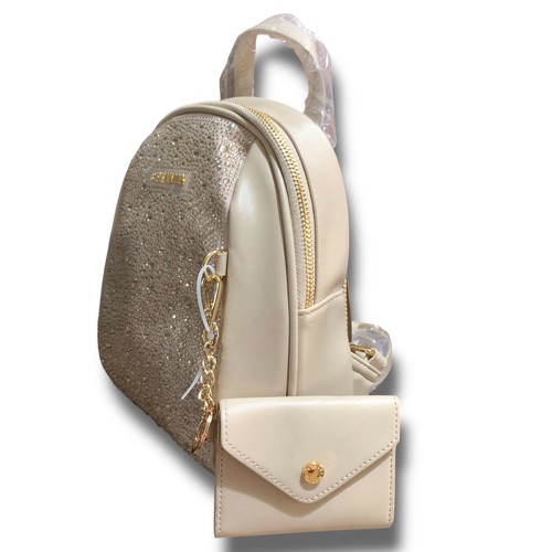 Steve Madden Bgemma Mini Mochila Bolso de Mano Estrás Beige Nuevo con etiquetas - Imagen 5 de 9
