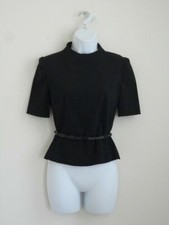 Authentic Vintage 93 PRADA Black Belted Top Pants Set