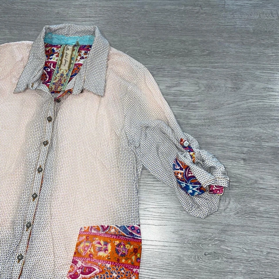 Blusa Aratta Silent Journey para mujer manga larga mediana abotonada Anthropologie Foto 4 de 4