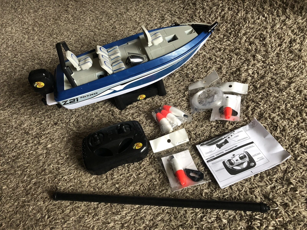 Bass Pro Shops Rare Nitro Z21 Radio Control Fishing Boat R/C model bass  boat VC9