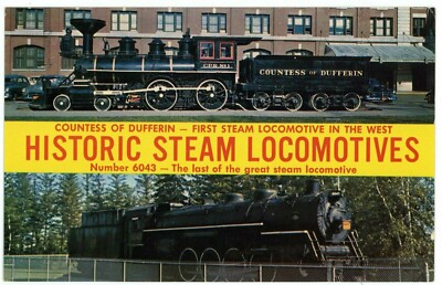 Vintage Postcard, Historic Steam Locomotives, Countess Of Dufferin & Number 6043