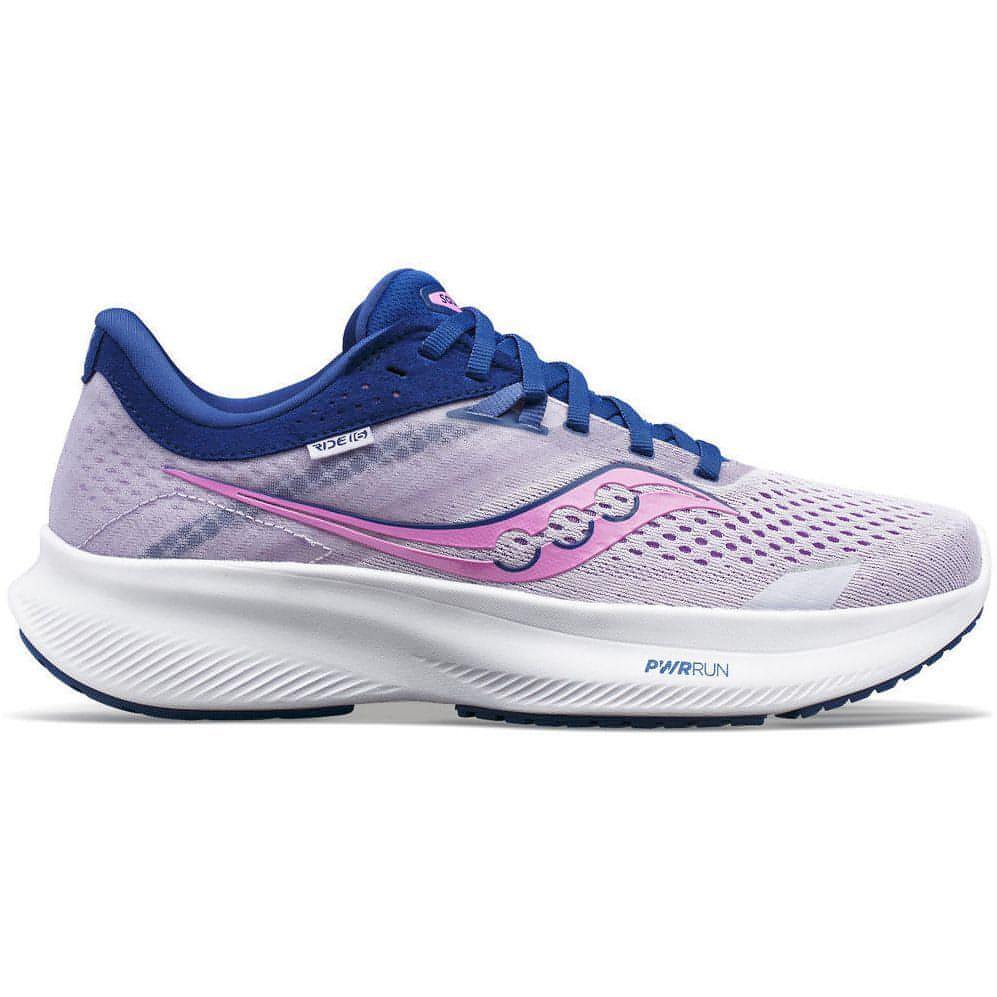 Zapatillas deportivas Saucony Ride 16 para mujer moradas acolchadas cómodas