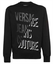 VERSACE JEANS COUTURE LOGO PRINT SWEATSHIRT-BLACK.