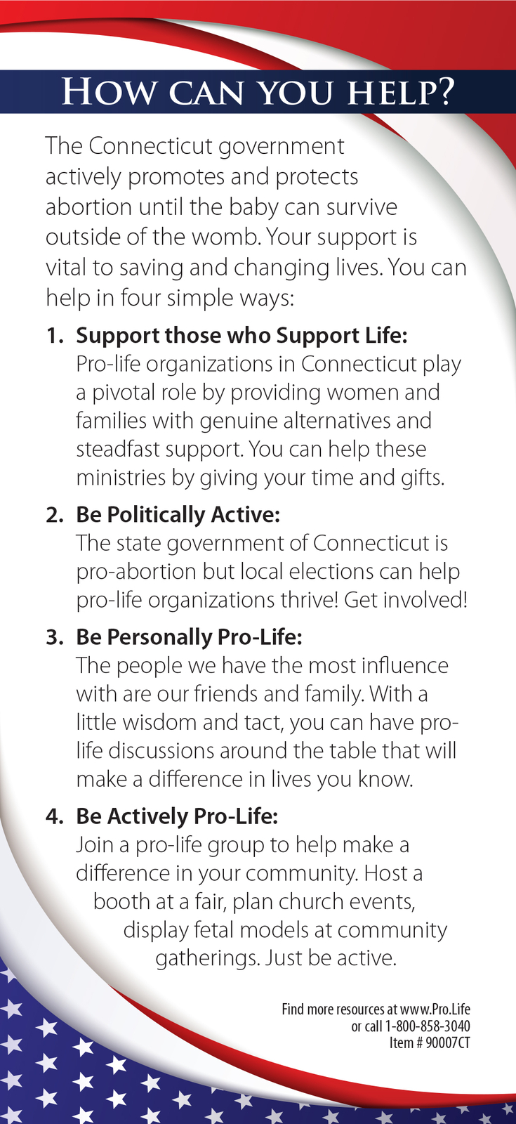 Connecticut Stats Card Brochure (Pack of 50)