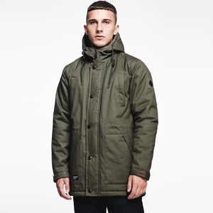 men's olive parka jacket