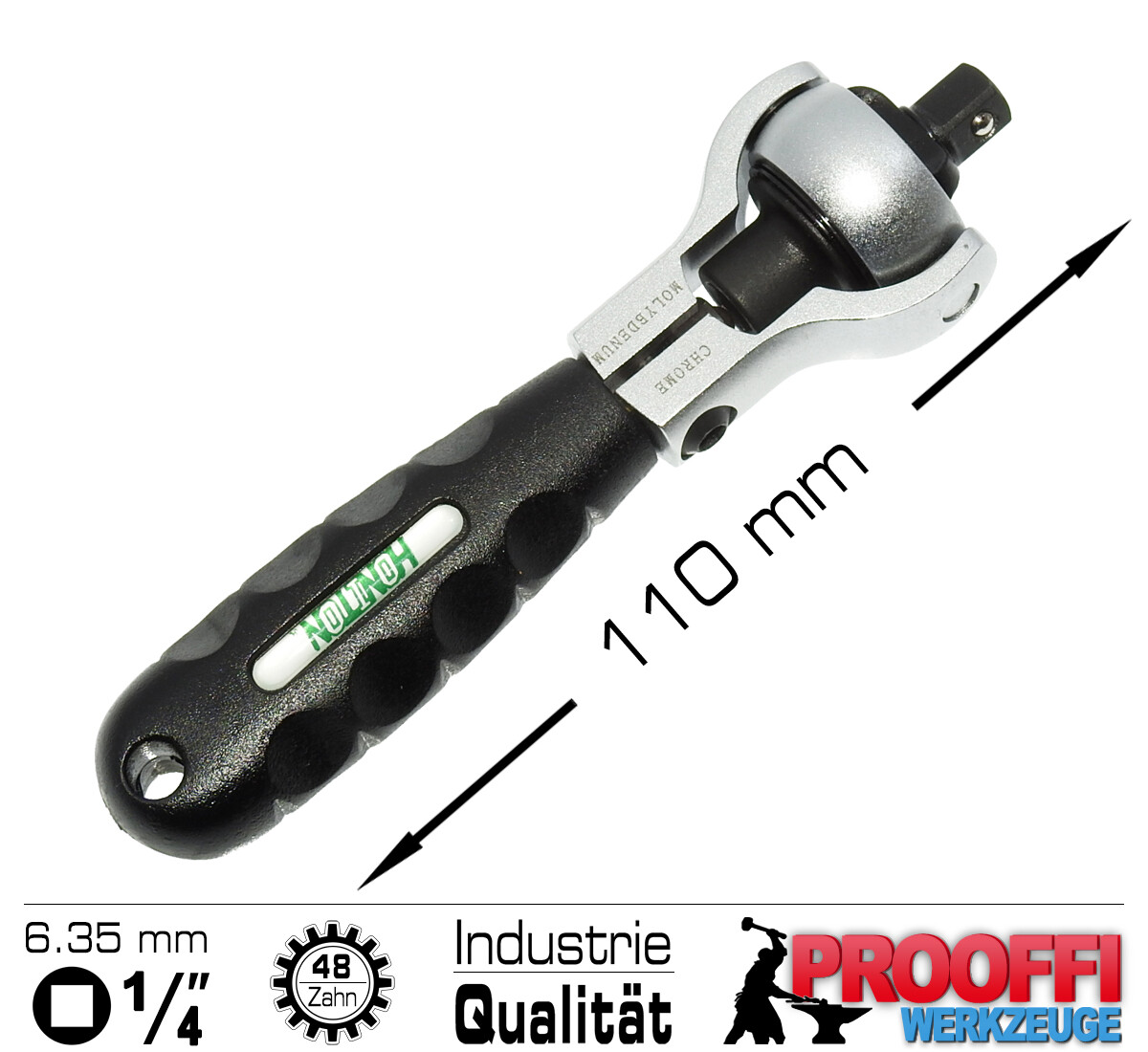 Kraftek Kombi-Ratschenschlüssel – 5/40,6 Cm, 72 Zähne, Satiniert Chrom (mit Garantie)