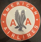 Vintage Ande Rooney American Airlines Porcelain 11" Advertising Sign USA