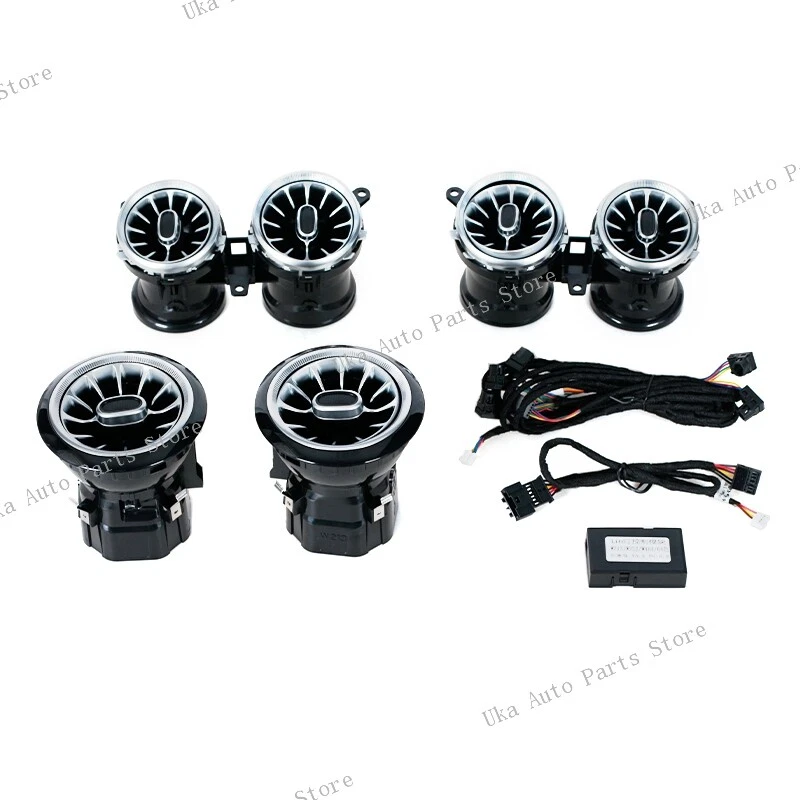 8PCS Ambient Light Air Condition Vent For Mercedes Benz E Class W213 E300 E260 - Image 3 of 4