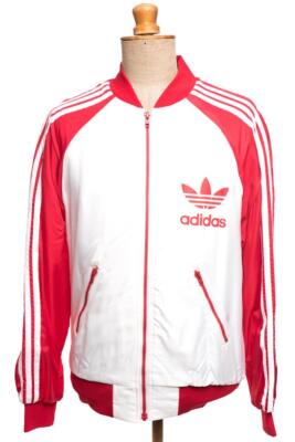 Vtg 80s Adidas Nylon Jacket Windbreaker Frotte Liner 