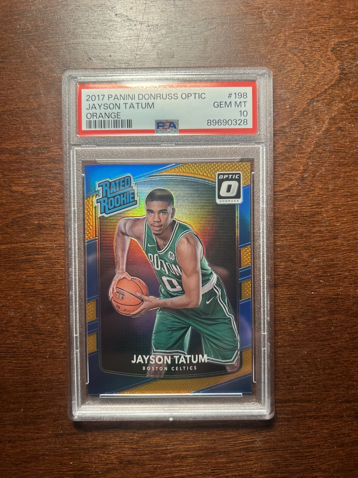 2017 Jayson Tatum Donruss Optic Orange RC- PSA 10 Gem Mint  /199