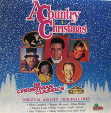 A COUNTRY CHRISTMAS Parton Elvis Tammy Cash Campbell Nelson Robbins LP  SirH70