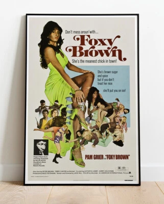 P-REX Póster de película Foxy Brown repro 36"x24"/#565