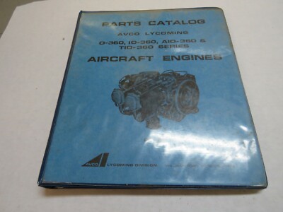 Vintage Avco Lycoming Aircraft Engine Parts Manual ~ O IO AIO TIO 360 Series 