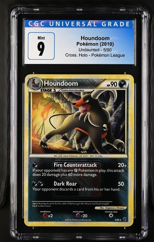 Houndoom 2010 Pokemon Undaunted CGC 9 Crosshatch Holo #5/90 Pokemon League Promo