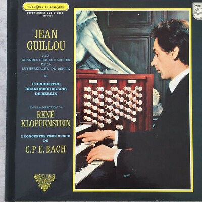 C P.E. BACH: 2 Concertos pour Orgue - Guillou (F Philips 6504 056 / FOC / NM)