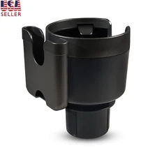 Car Cup Holder Expander Adapter with Phone Holder 2In1 Adjustable Cup Holder