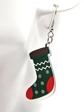 Women's Fashion Novelty Jewelry Resin Christmas Earrings - Stockings