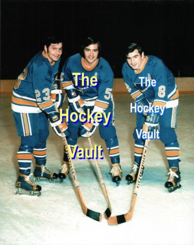PLAGER BROTHERS St. Louis BLUES in COLORED Skates Custom LAB 8X10 SUPERB L@@K!  - Picture 1 of 1