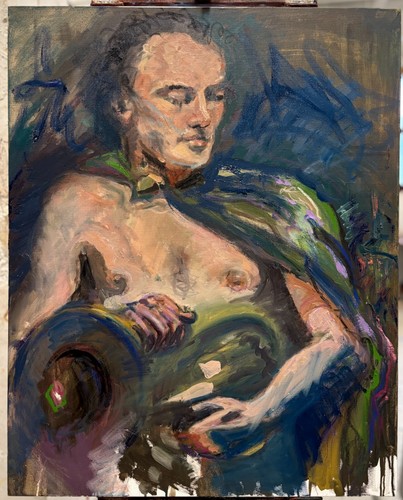 Play Me a Song, I'm the Music Man, Original Oil Painting, Van Ness - Picture 19 of 24