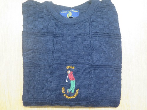 Blarney Castle Designs Irish Golf Crew Neck Jumper L 42-44" Euro 52-54- Blue - Picture 8 of 8
