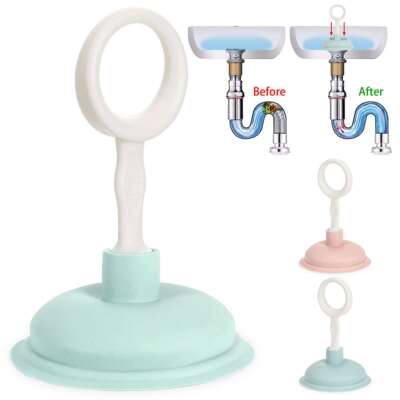 Small Plunger Unclogging Kitchen Bathroom Sink Drain Blaster Cleaner Shower Tub