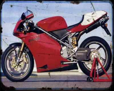 Ducati 996R 2 A4 Metal Sign Motorbike Vintage Aged | eBay