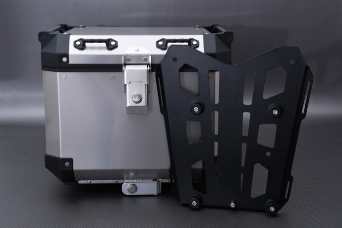 Top case en aluminium noir avec kits de fixation pour moto KTM ADVENTURE 1050 de 2015-2016