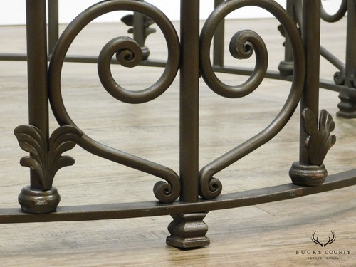 Custom Wrought Iron 60" Glass Top Coffee Table - Picture 12 of 12