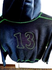 Hooded Sweatshirt Navy w/ Green Youth Large Sunshine School Uniforms 13