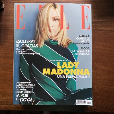 MADONNA - ELLE SPAIN MAGAZINE COVER - FEBRUARY 2001