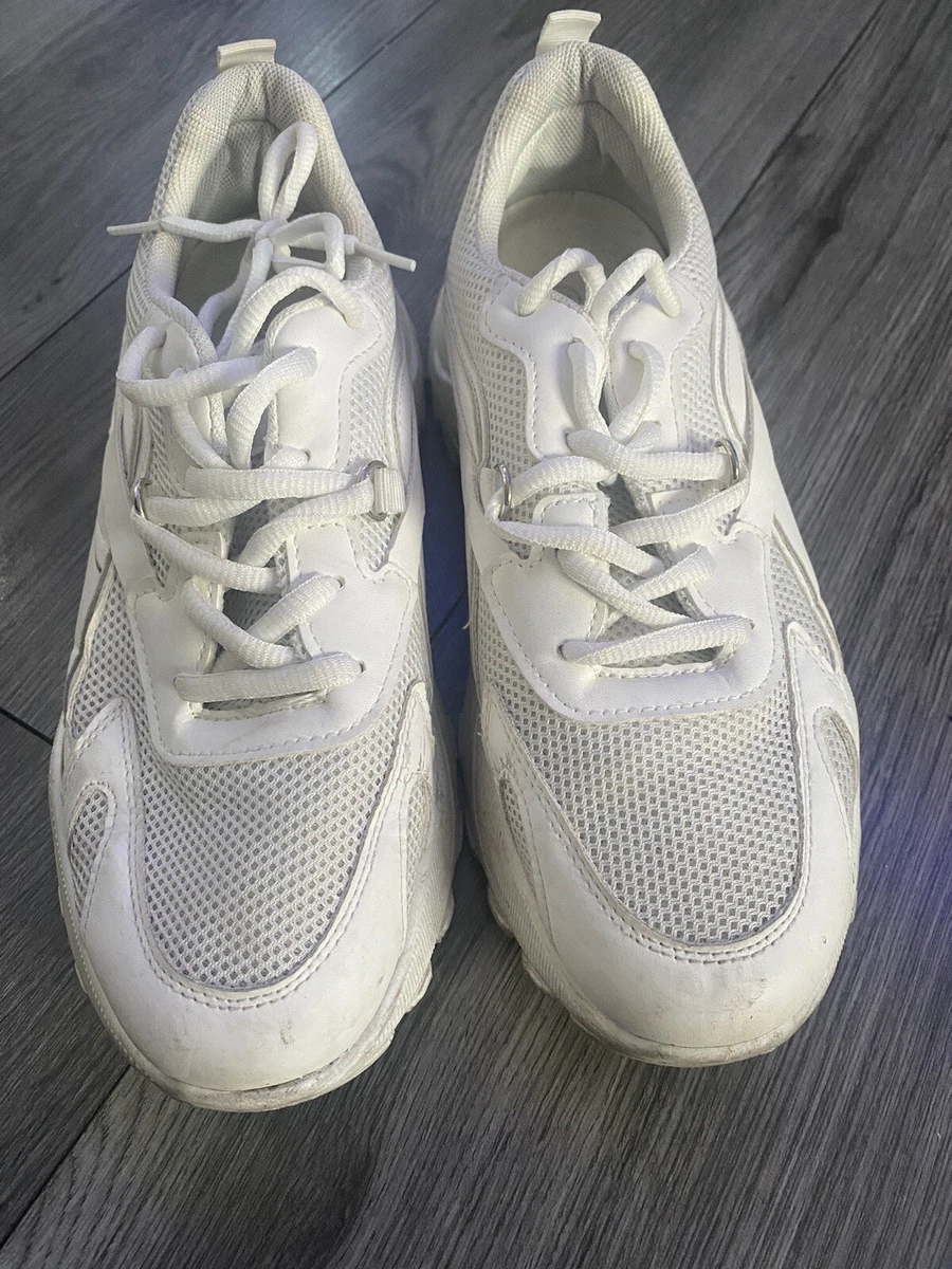 Pretty Little Thing Grey Designer Look Trainers Size 6 eBay
