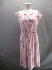 Ann Taylor Size M Womens Floral Flatter Sleeve Stretch Waist Flare Dress 598