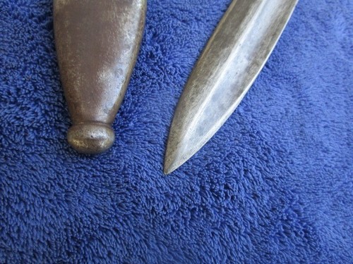 ORIGINAL WW1 TURKISH ERZATS MAUSER BUTCHER BAYONET MODIFIED AND SCABBARD - Picture 12 of 15