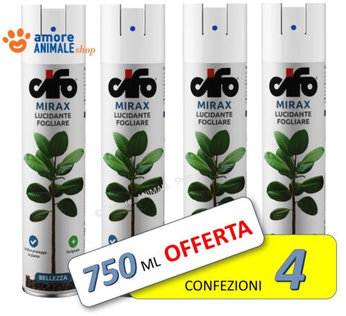 Cifo MIRAX Lucidante Fogliare → 300 / 750 ML - Lucida Foglie Protegge le Piante - Foto 6 di 7
