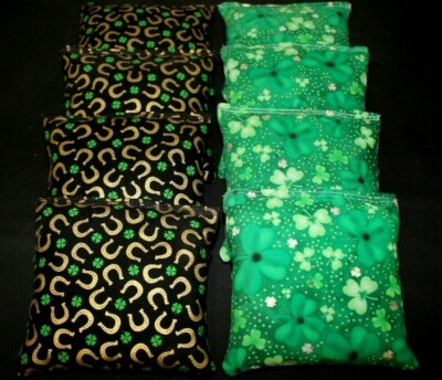 St Patrick Cornhole Bean Bags 8 ACA Regulation Bags Lucky Irish PARTY GAME!