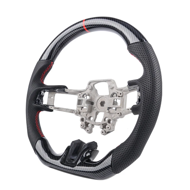 Hydro Dip Carbon Fiber Steering Wheel For Ford Mustang GT Shelby GT350 2015-2017 - Image 4 of 4