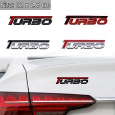 Turbo 3d Metal Zinc Alloy Car Logo Fender Emblem Rear Trunk Badge Sticker Decal